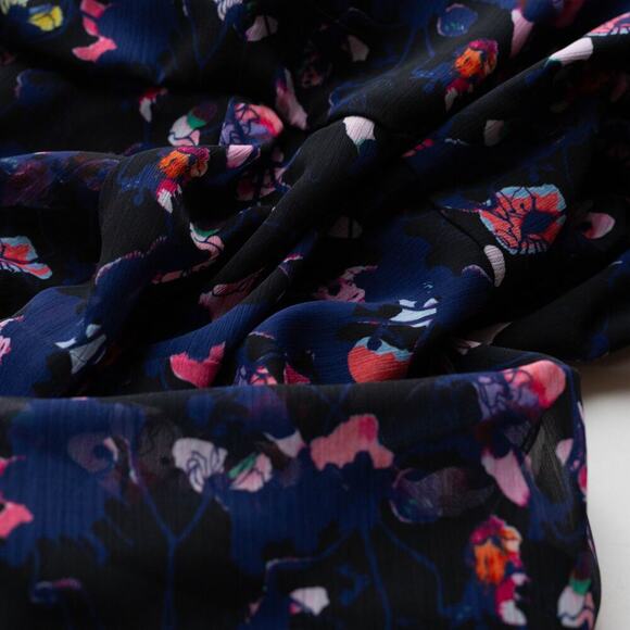 Jason Wu x RTR Navy Floral Ruched Dress - Size 2 - Picture 7 of 8